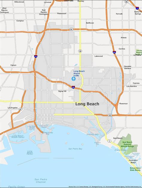 Long Beach Map .